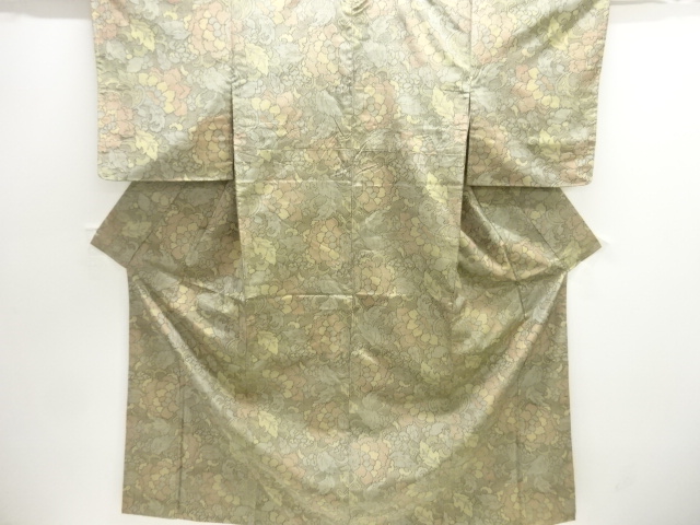 唐花模様織り出し西陣お召着物